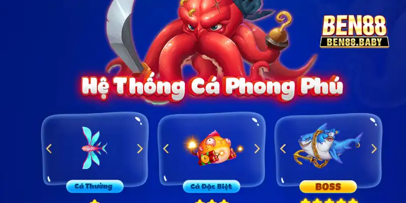 Game Bắn Cá Ăn Xu Tại Ben88: Chơi Bắn Cá Đổi Thưởng Ấn Tượng 2 Những mục tiêu đặc biệt khi tham gia bắn cá ăn xu