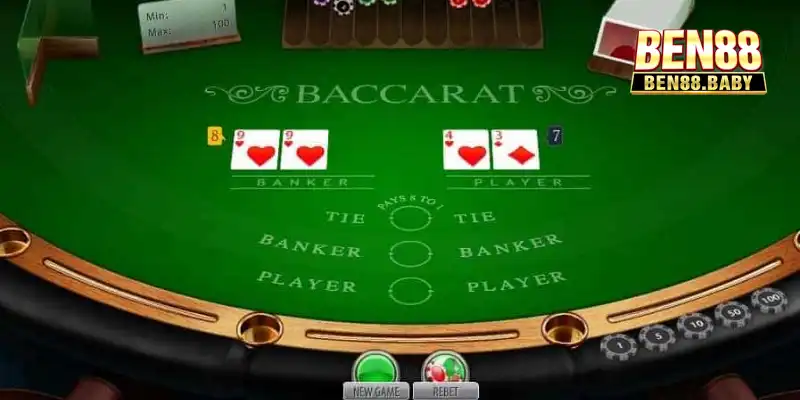 Luật Chơi Baccarat Để Tăng Cơ Hội Chiến Thắng Tại Ben88 2 Tùy chọn cược cơ bản khi chơi bài Baccarat
